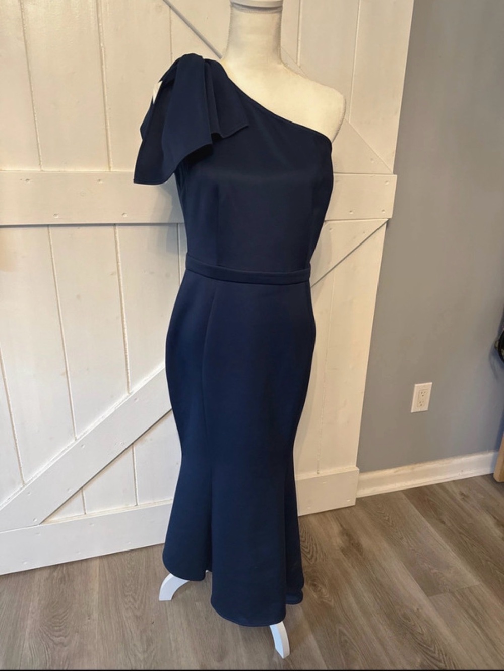 SHEIN Navy One-Shoulder Mermaid Gown